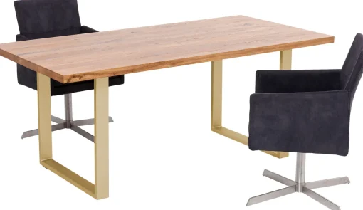 KARE Design Tavolo Jackie quercia-ottone 160x80 - KARE> Tavoli
