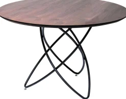 KARE Design Tavolo Molecolare Nero Noce Ø120cm - KARE> Tavoli