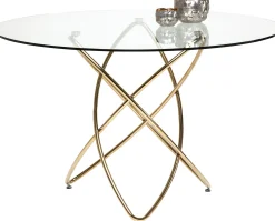 KARE Design TAVOLO MOLEKULAR ORO Ø120CM - KARE> Tavoli