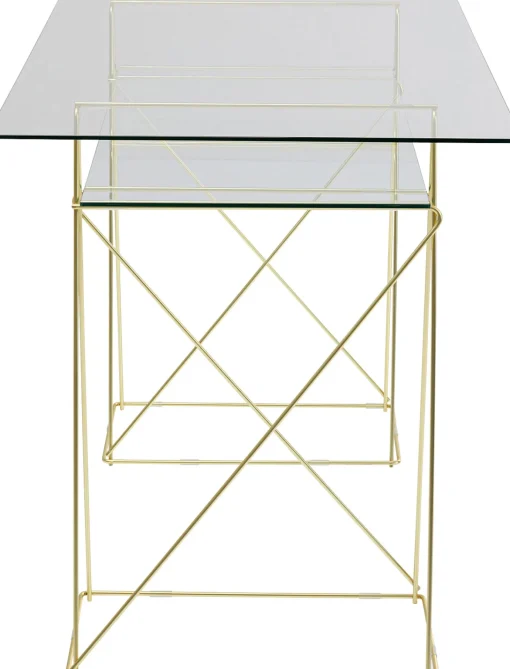KARE Design Tavolo Polar Ottone-Vetro Temperato 8mm - KARE> Scrivanie