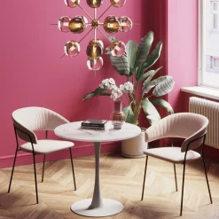 KARE Design Tavolo Schickeria marmo bianco Ø80cm - KARE> Tavoli