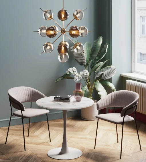 KARE Design Tavolo Schickeria marmo bianco Ø80cm - KARE> Tavoli