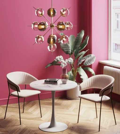 KARE Design Tavolo Schickeria marmo bianco Ø80cm - KARE> Tavoli