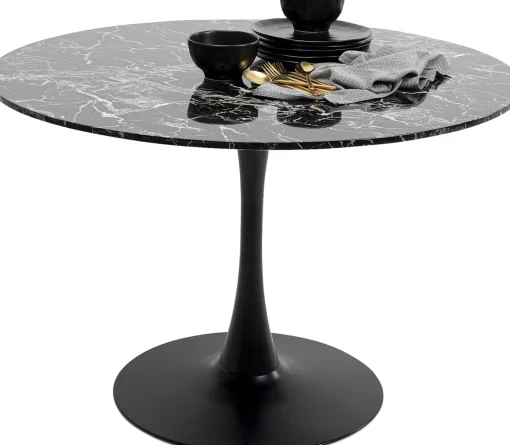 KARE Design Tavolo Schickeria marmo nero Ø110cm - KARE> Tavoli