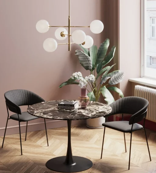 KARE Design Tavolo Schickeria marmo nero Ø110cm - KARE> Tavoli