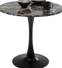 KARE Design Tavolo Schickeria marmo nero Ø80cm - KARE> Tavoli