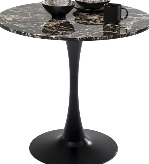KARE Design Tavolo Schickeria marmo nero Ø80cm - KARE> Tavoli