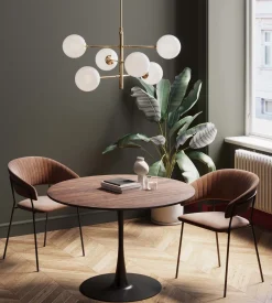 KARE Design Tavolo Schickeria noce nero Ø110cm - KARE></noscript> Tavoli