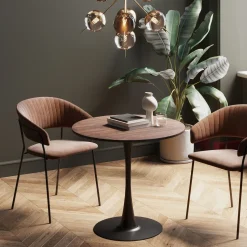 KARE Design Tavolo Schickeria noce nero Ø80cm - KARE> Tavoli