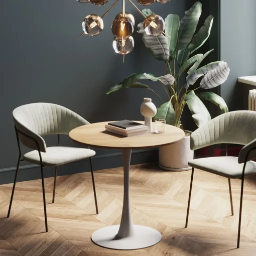 KARE Design Tavolo Schickeria quercia bianco Ø80cm - KARE> Tavoli