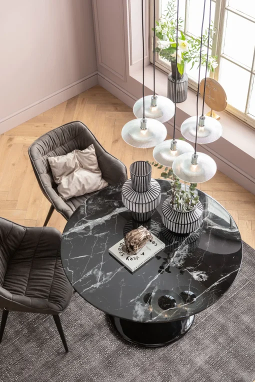KARE Design Tavolo Solo marmo nero Ø110 cm - KARE> Tavoli
