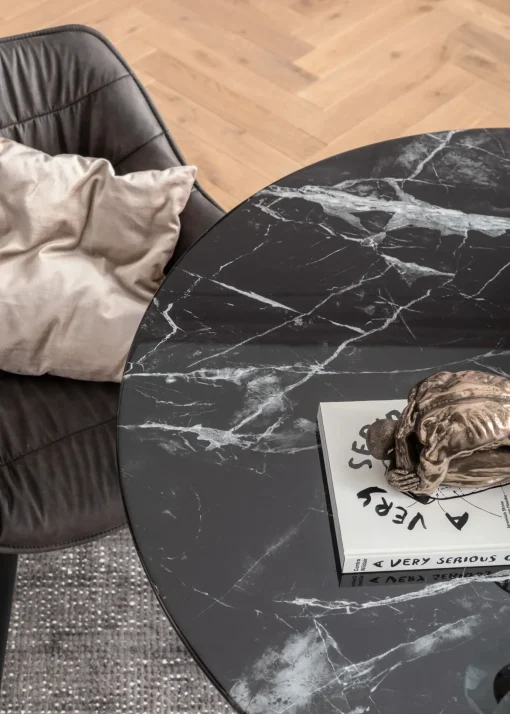 KARE Design Tavolo Solo marmo nero Ø110 cm - KARE> Tavoli
