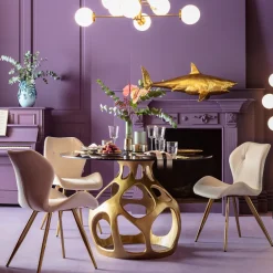 KARE Design Tavolo Volcano oro Ø120cm - KARE></noscript> Tavoli