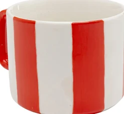 KARE Design Tazza Cocina Stripes rosso - KARE> Tazza|Stoviglie