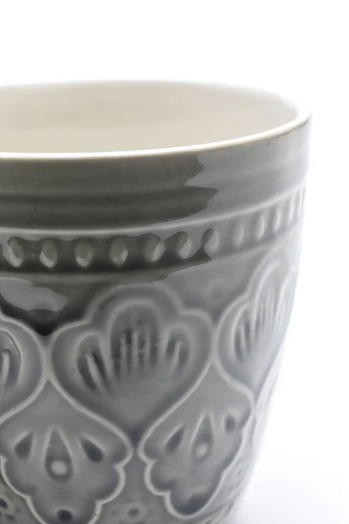 KARE Design Tazza Sicilia Mandala grigio 10cm - KARE> Tazza|Stoviglie