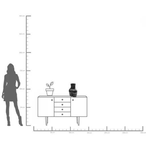 KARE Design Vaso Donna nero 40cm - KARE> Vasi