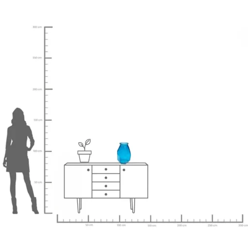 KARE Design Vaso Origami blu 35cm - KARE> Vasi